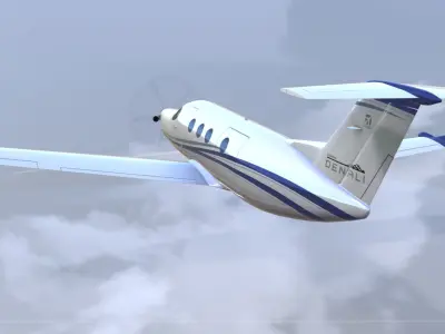 Cessna Textron Denali Low-poly 3D model