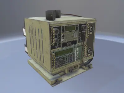 Radio unit 2 Low-poly 3D model