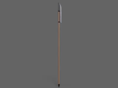 PBR Polearm V2b Low-poly 3D model