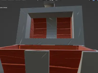 wooden chest Free low-poly 3D model