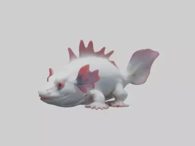 Axolotl Model 1 Low-poly 3D model