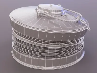 Crimean War Lantern 3D model Low-poly 3D model