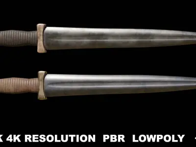 Greek Sword Xiphos Collection Low-poly 3D model