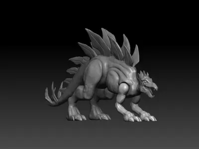 Jurassic part Stegospinus prototype figure 3D model