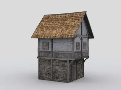 house medival Low-poly 3D model