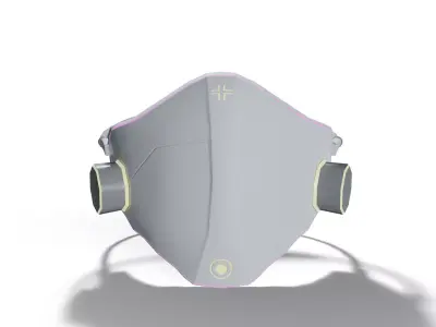 Sci-Fi Oxygen Mask Low-poly 3D model