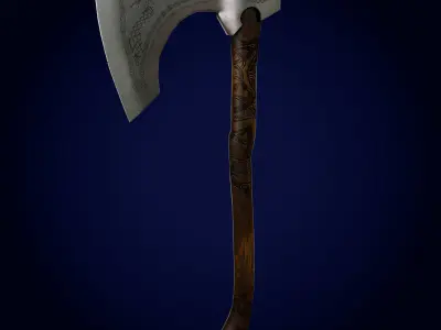 One Handed Viking Axes Free low-poly 3D model
