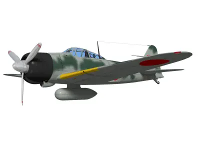 A6M2 Zero fighter Type 21  3D model