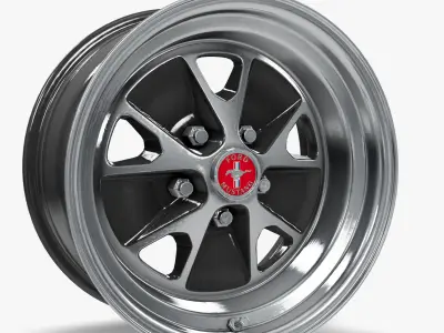 Magnum 500 Alloy Wheel Low-poly 3D model