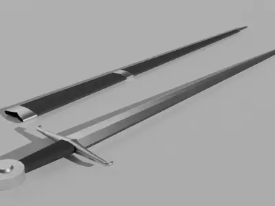 Arming Sword Low-poly 3D model
