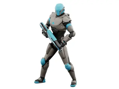 CYBORG SOL-90 Rigged for Unreal Engine - Unity - MIXAMO 3D model