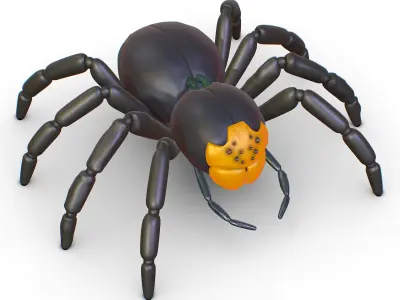 High Poly Gigant Tarantula Spider Low-poly 3D model