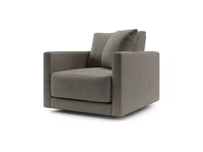 Modern Upholstered Armchair Free low-poly 3D model