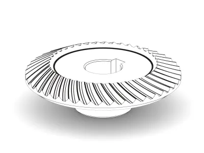 Spiral bevel gear 3D model