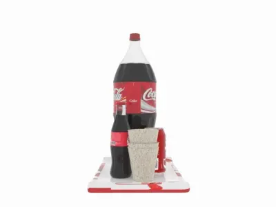 cocacola products for commercial use Free low-poly 3D model