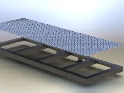 Club car foot rest asm Free 3D model