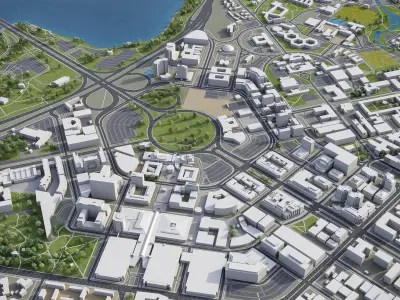 Canberra Low-poly 3D model