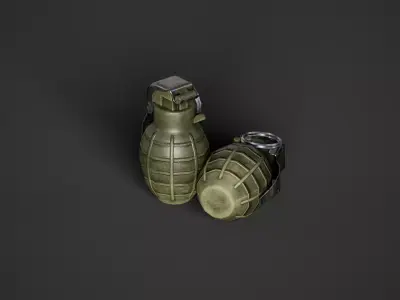 Type 86p China Hand Grenade Low-poly 3D model