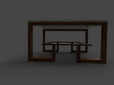tea table  Free low-poly 3D model
