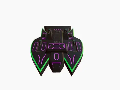 Space Force Green - PBR Low-poly 3D model