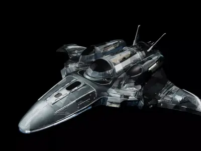 The spaceship 3D model