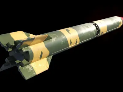 Shaheen-2 missile launcher 3D model
