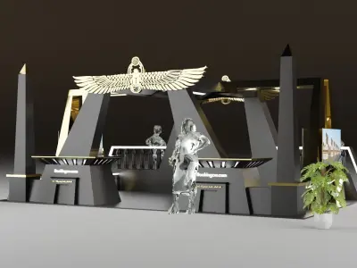 3D Pharaonic Booth 3D model