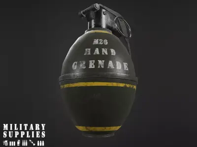 Military Supplies Pack - Hand Grenade Free low-poly 3D model