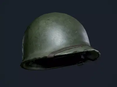 WW2 American Military Helmet Game Ready Low-poly 3D model