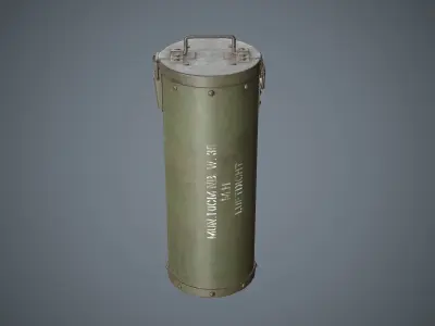 Ammunition Shell Container Low-poly 3D model