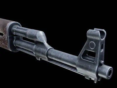 Old AK 47 Low-poly 3D model