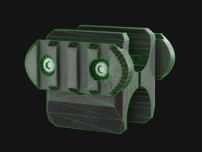 Mesa Tactical Rail Clamp - Shotgun Clamp - Game Asset Low-poly 3D model