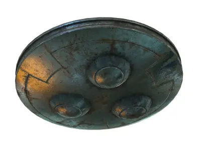 Low Poly Animated UFO With PBR Material Low-poly 3D model