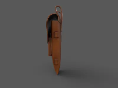 Vintage Gun Holster Low-poly 3D model