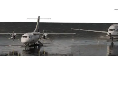 ATR72 ATR52 AND FOKKER F70 3D model
