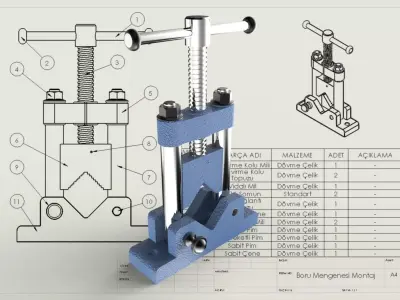 Pipe Vise 3D model