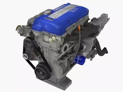 TOMEI Genesis SR22G engine Low-poly 3D model