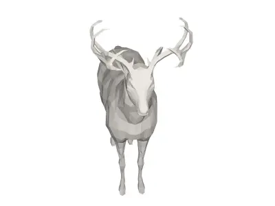 Deer - wild animal Low-poly 3D model