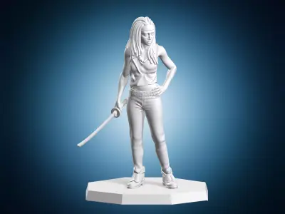 Michonne Katana The Walking Dead Miniature 3D print model