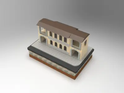 Old Istanbul City Building 005 3D model