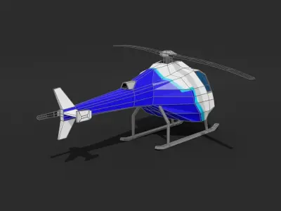 Low-poly Helicopter Low-poly 3D model