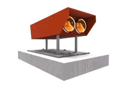 Precision Approach Path Indicator Lighting Free 3D model
