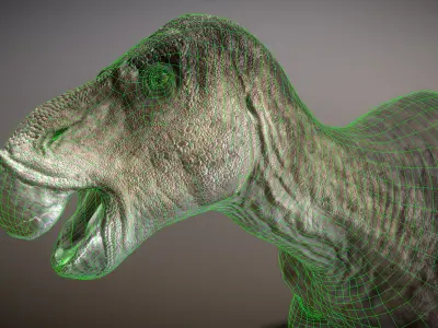 Iguanodon Low-poly 3D model