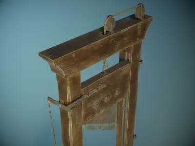 Guillotine PBR Low-poly 3D model