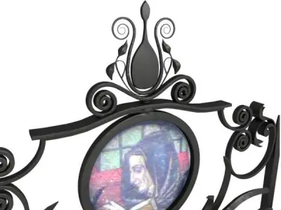 wrought iron signboard 3D model