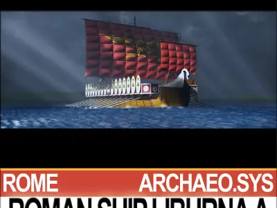Roman Ship Liburna A 3D model