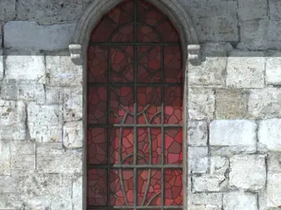 Stained glass window 3D model