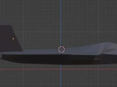 f22 raptor low poly jet Low-poly 3D model