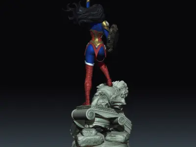 Wonder woman from DC COmcis STL for 3d printing 3D print model