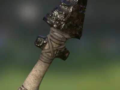 Obsidian Dagger Low-poly 3D model